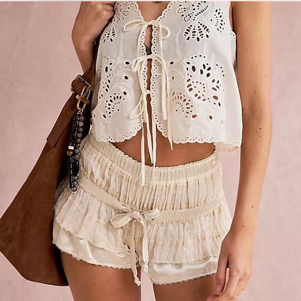 Free people Camille Ruffle Shorts